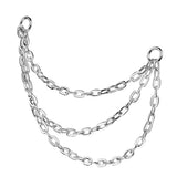Titanium Connector With Triple Chain and 2 O-ring