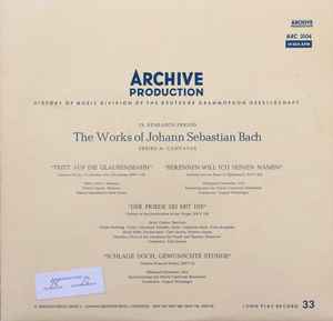 Johann Sebastian Bach / Hanni Mack*  – Cantatas BWV 152, 200, 158, 53