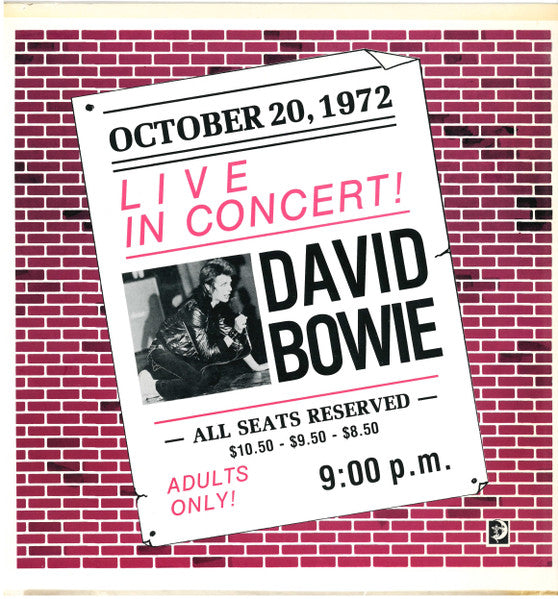 David Bowie – October 20, 1972 - Live In Concert!