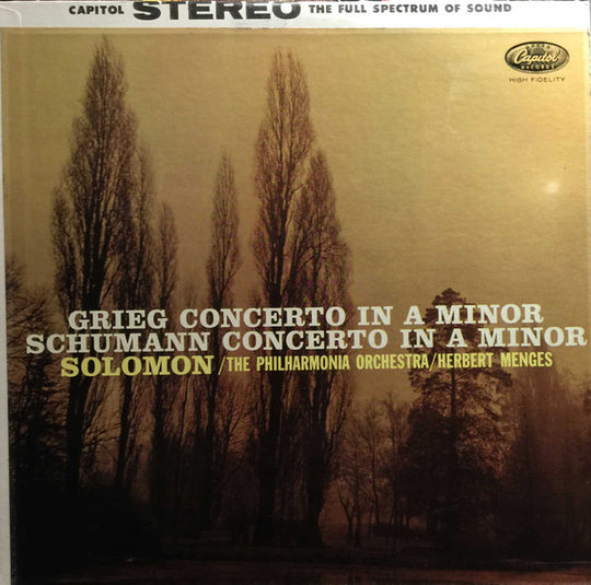 Solomon, Edvard Grieg, Robert Schumann, Herbert Menges – Grieg Concerto In A Minor / Schumann Concerto In A Minor