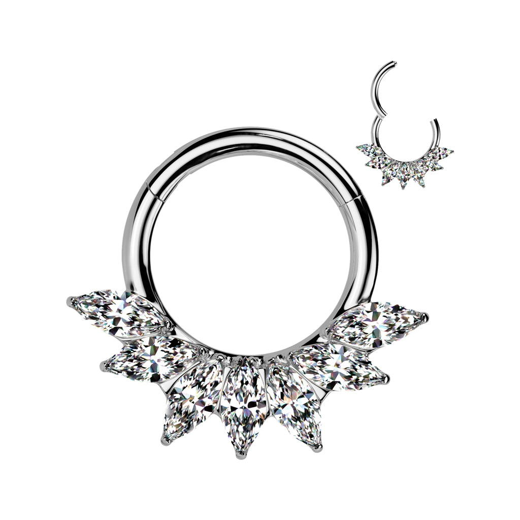 7 Marquise CZ Fan