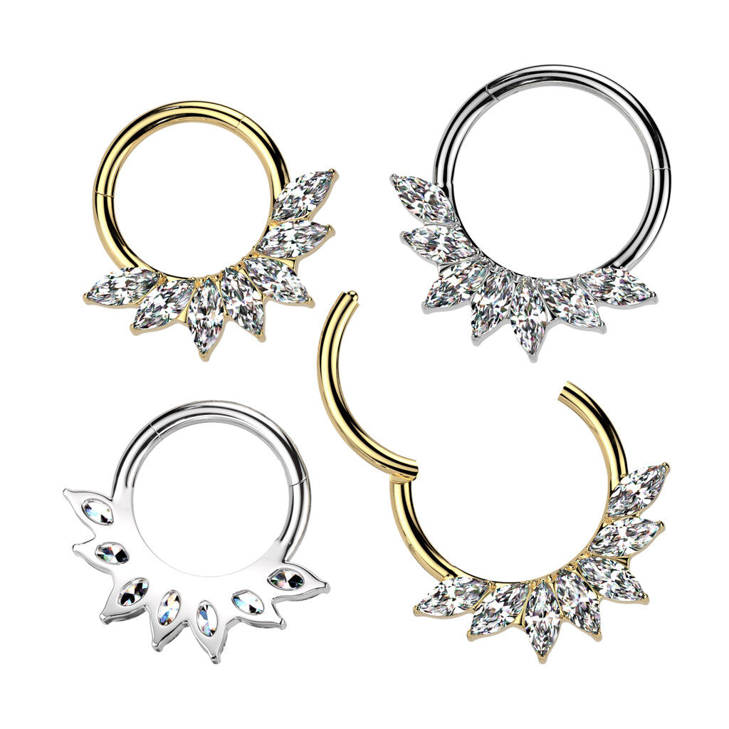7 Marquise CZ Fan