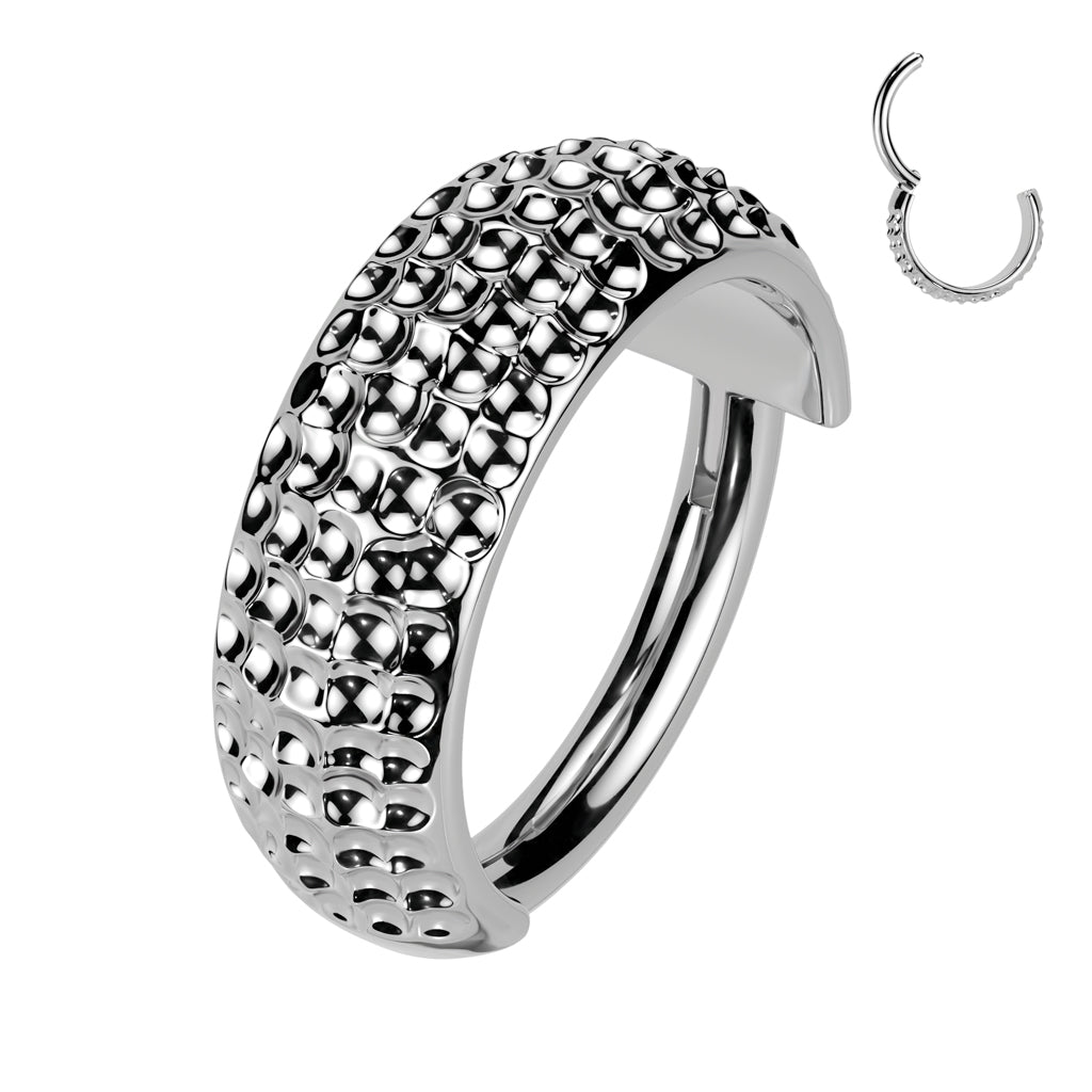 Segment hoop Ring Lined With Balls cuts
