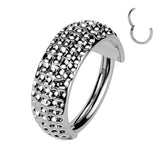 Segment hoop Ring Lined With Balls cuts