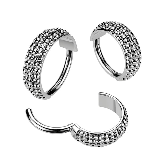 Segment hoop Ring Lined With Balls cuts