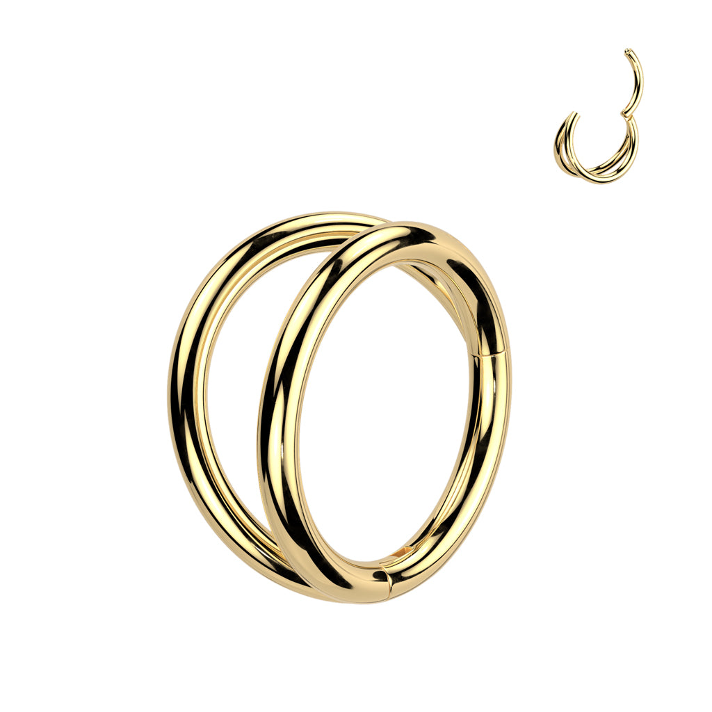 Hinged Double Hoop Segment Ring