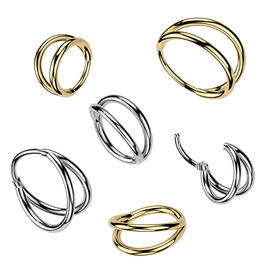 Hinged Double Hoop Segment Ring