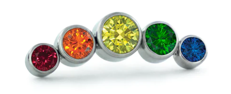 Pride Bezel Set Cluster - Curved