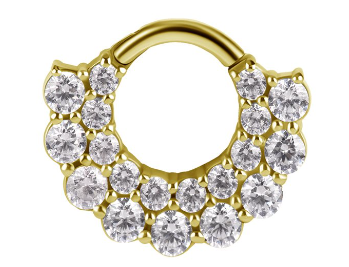 18k gold plated CoCr jewelled clicker