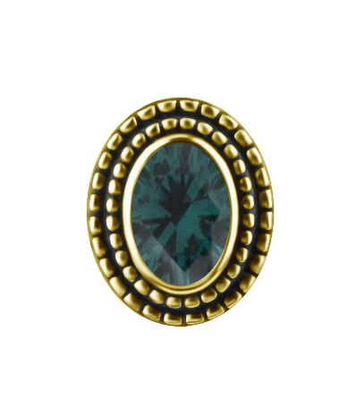 18k gold internal attachment with premium nano gem