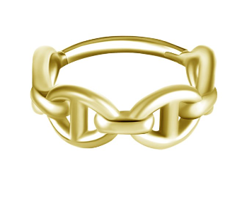 18k gold plated CoCr chain link conch Clicker