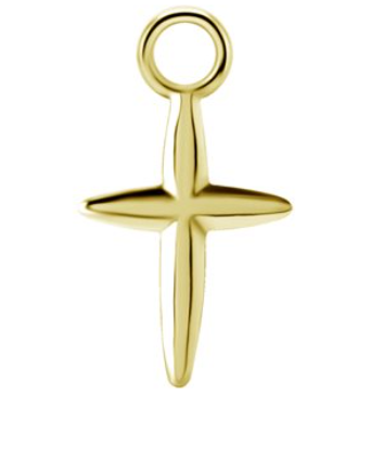 18k gold plated CoCr cross charm for clicker