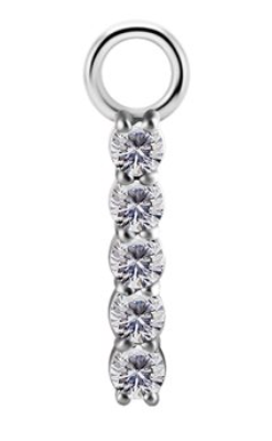 CoCr jewelled bar charm for clicker