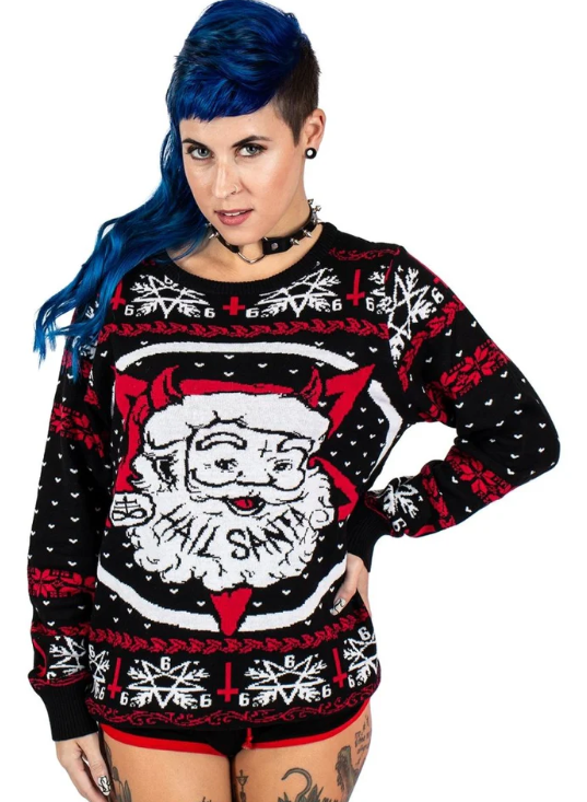 Hail Santa Santan Christmas Sweater