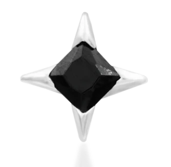 Corvin - Black CZ - White Gold