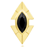 Sirena - Black CZ Yellow Gold