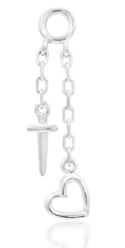 Love Hurts - White Gold Charms