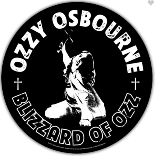 Ozzy Osbourne - Blizzard of Ozz Round Backpatch