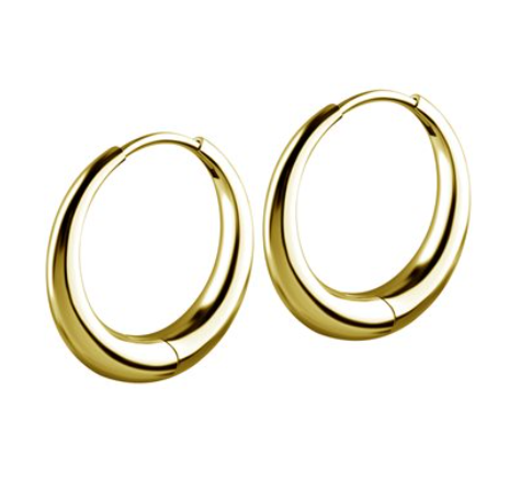 18k gold plated CoCr hoop earrings