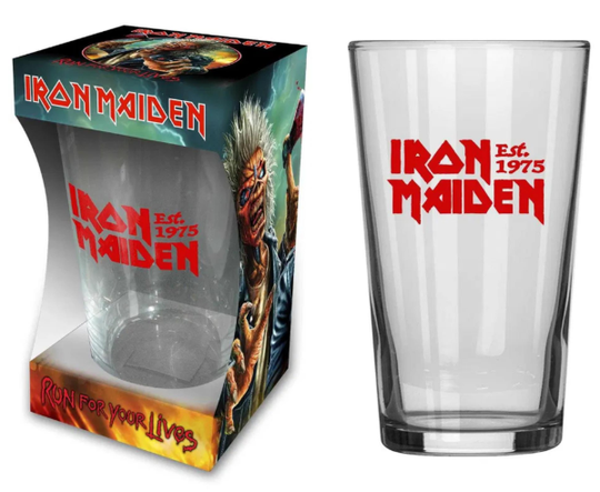 Iron Maiden -Est. 1975 Beer Glass