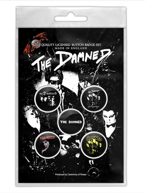 The Damned - Young, Hot, Loud & Stiff Button Pin Set