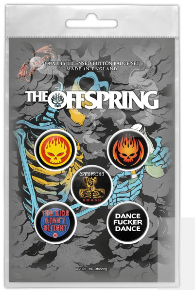 The Offspring - Skeleton Molotov Button Pin