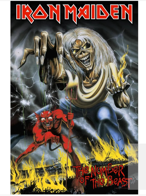 Iron Maiden Number of the Beast Premium Flag