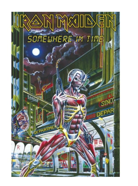 Iron Maiden -Somewhere in time Premium Flag