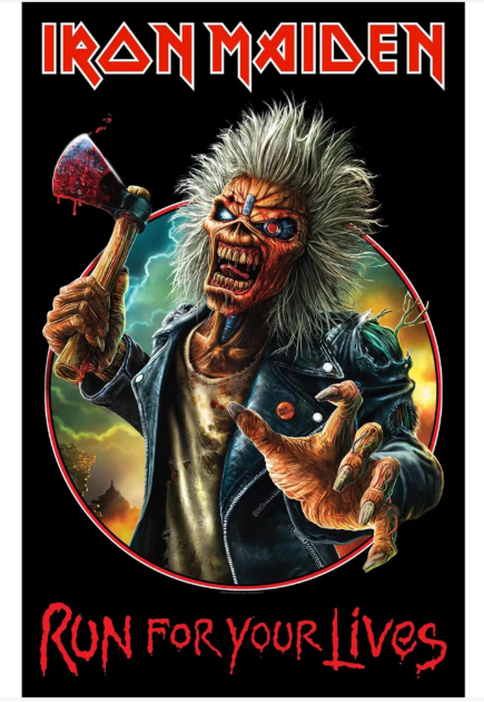 Iron Maiden - Run For Your Lives Premium Flag