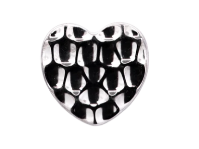 Junipurr Titanium Hammered Heart