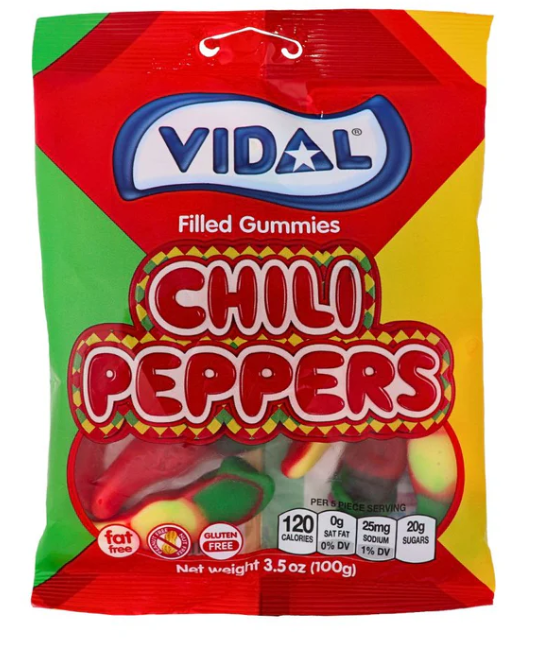 Vidal Spicy Chili Peppers Gummies 3.5oz