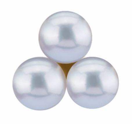 Attache trinity sans filet en or 18k avec perles d'eau douce