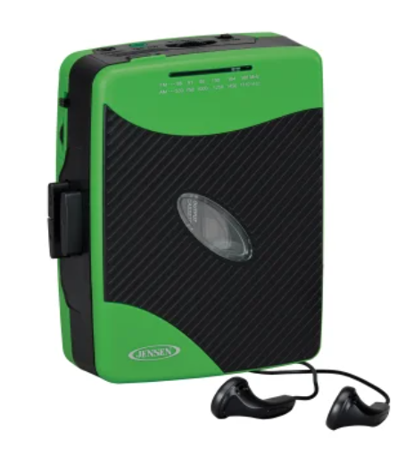 JENSEN® Baladeur Cassette Stéréo Portable avec Radio AM/FM et Écouteurs – SCR-75