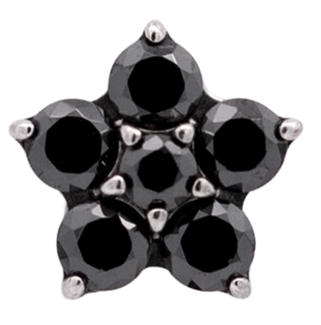 Junipurr Jewelry Titanium Flower Gem (5 petals)
