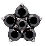 Junipurr Jewelry Titanium Flower Gem (5 petals)