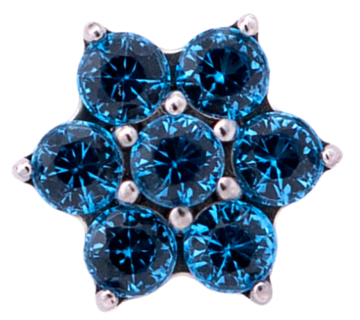 Junipurr Jewelry Titanium Flower Gem (6 petals)