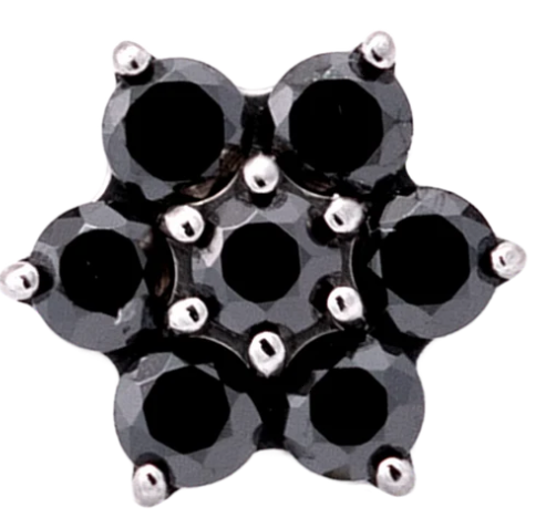 Junipurr Jewelry Titanium Flower Gem (6 petals)