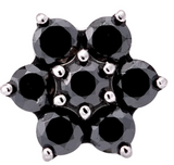 Junipurr Jewelry Titanium Flower Gem (6 petals)