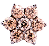 Junipurr Jewelry Titanium Flower Gem (6 petals)