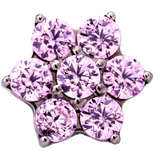 Junipurr Jewelry Titanium Flower Gem (6 petals)