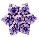 Junipurr Jewelry Titanium Flower Gem (6 petals)