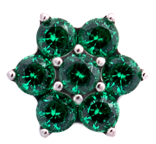 Junipurr Jewelry Titanium Flower Gem (6 petals)