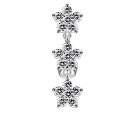 Reverse silver navel banana with flowers