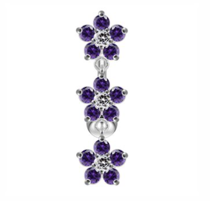 Reverse silver navel banana with flowers