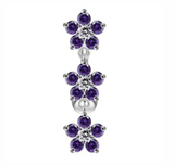 Reverse silver navel banana with flowers