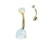 Top Prong Set Double Round Opal