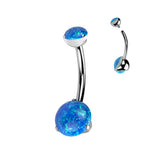 Top Prong Set Double Round Opal