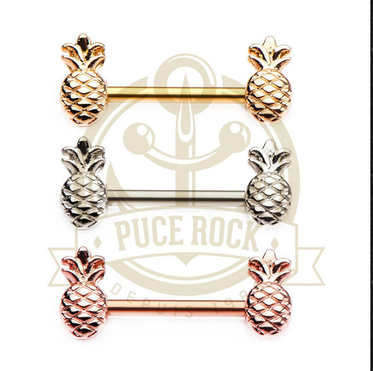 Pineapple nipple jewelry (PAIRE)