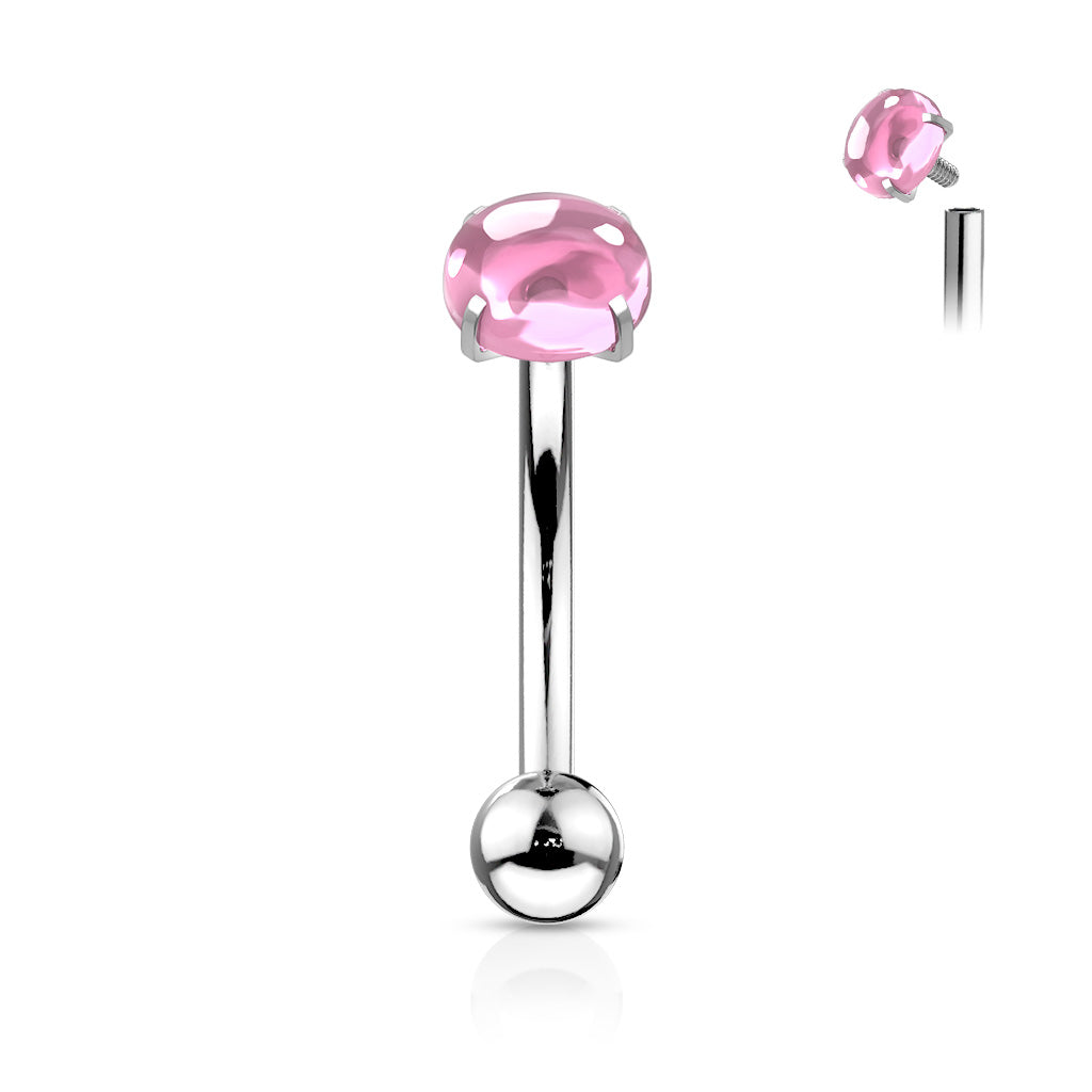 Prong Set Zircon Cabochon Stone