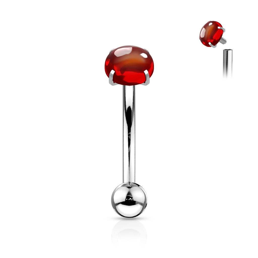 Prong Set Zircon Cabochon Stone
